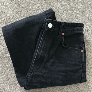 Zara wide leg ripped jeans